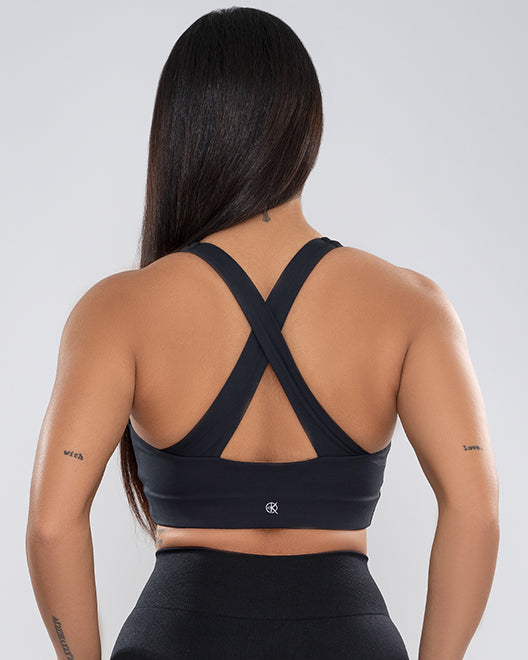 The Cross-Back Bra | BLACK | WBK x EHP