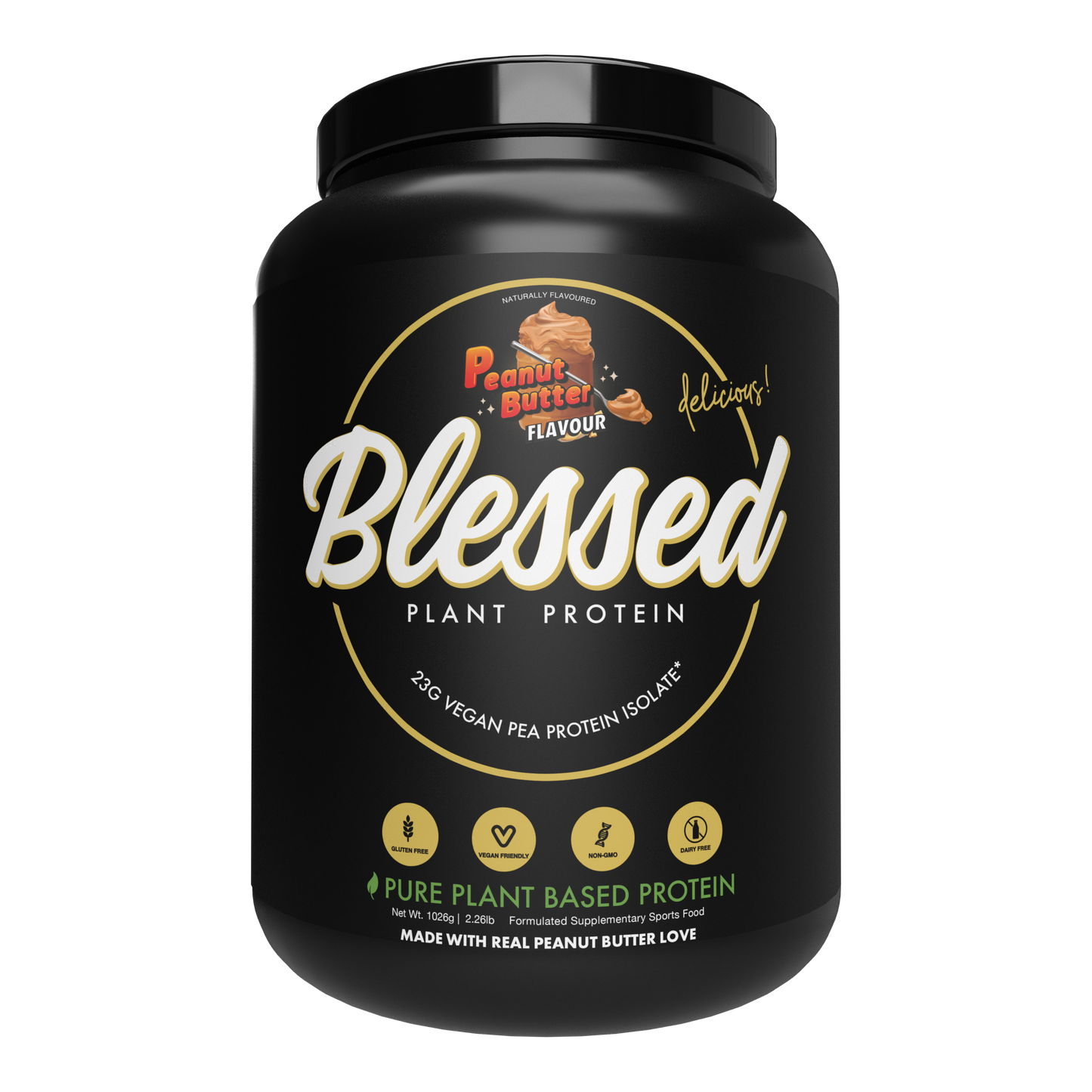 Blessed Plant-Based Protein - 30 Serves - 30 Serves | Peanut Butter