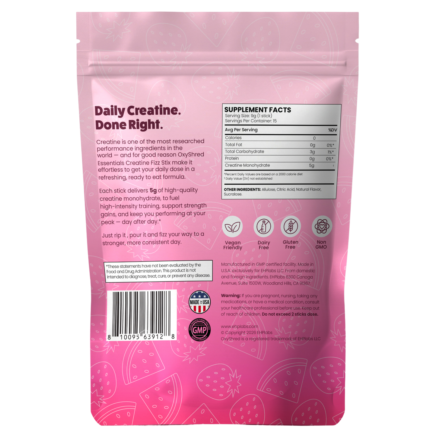 OxyShred Creatine Fizz Stix