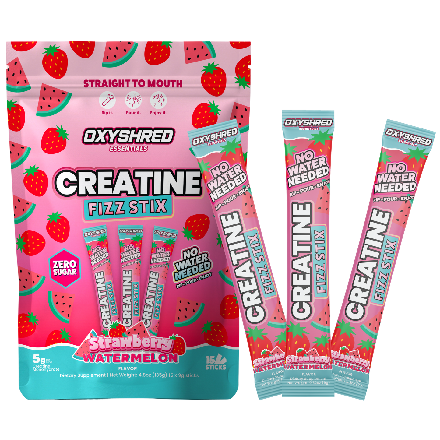 OxyShred Creatine Fizz Stix