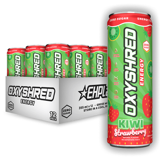 OxyShred Energy Drink RTD- 12-Pack | Kiwi Strawberry