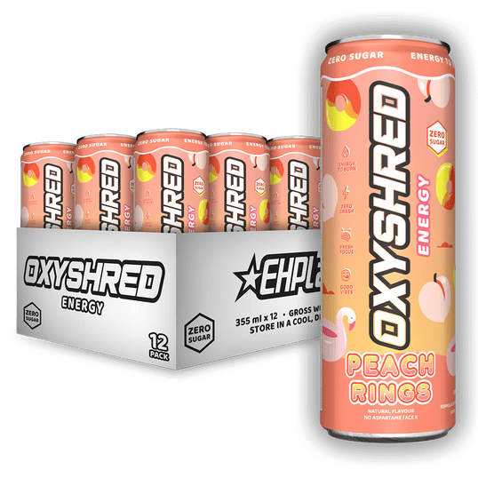 OxyShred Energy Drink RTD- 12-Pack | Peach Candy Rings
