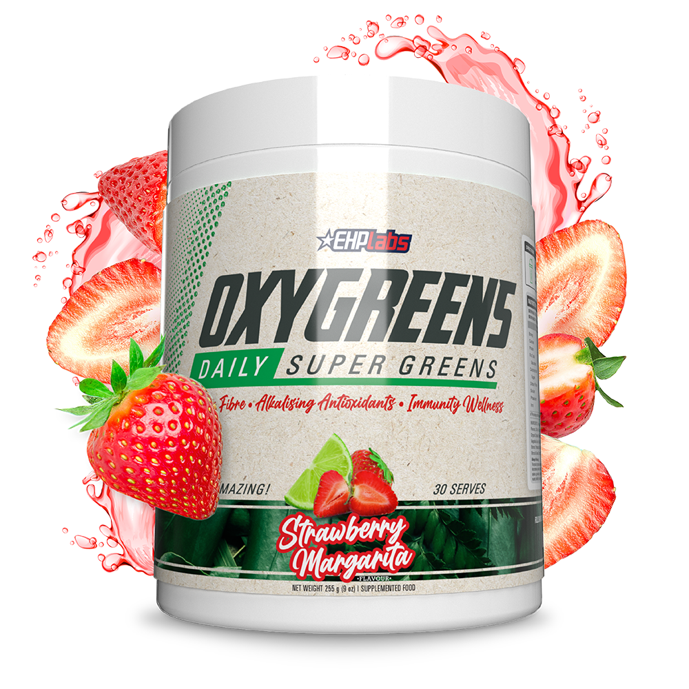 OxyGreens - Daily Super Greens Powder - 30 Serves | Strawberry Margarita