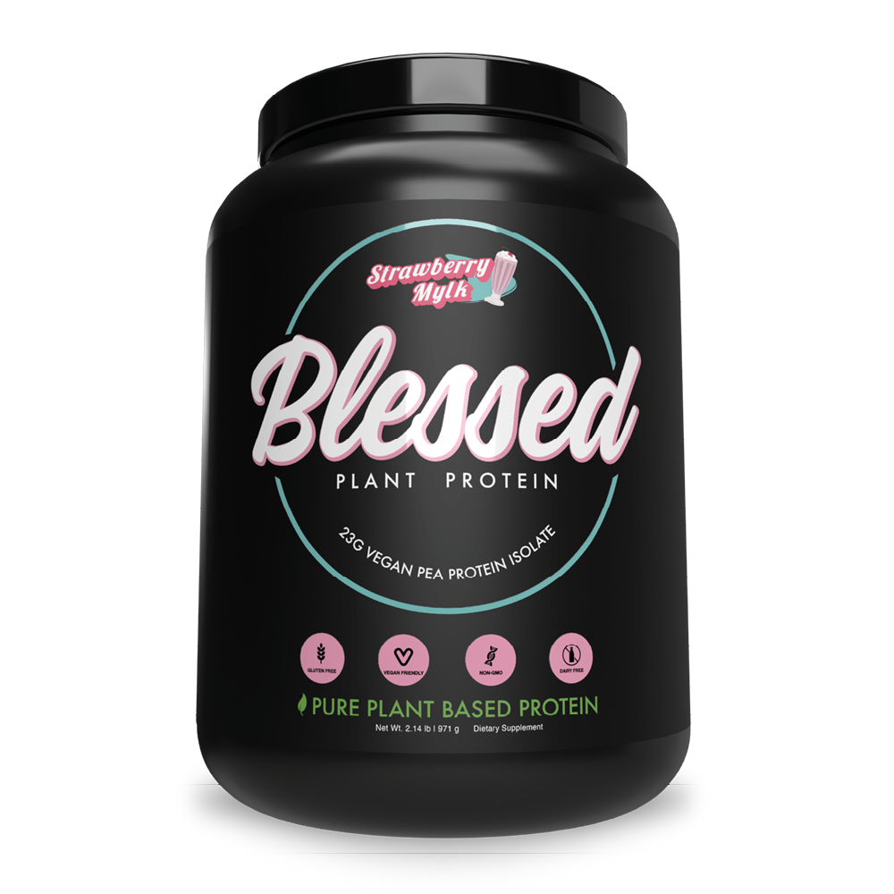 Blessed Plant-Based Protein - 30 Serves - 30 Serves | Strawberry Mylk