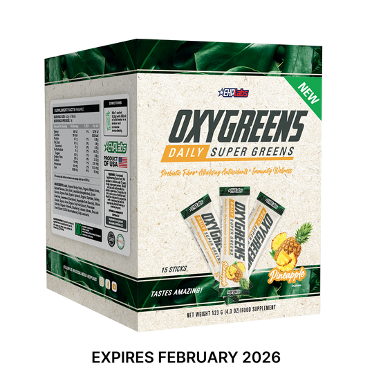 OxyGreens Stick Pack - Daily Super Greens Powder - Pineapple