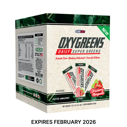 OxyGreens Stick Pack - Daily Super Greens Powder - Strawberry Margarita