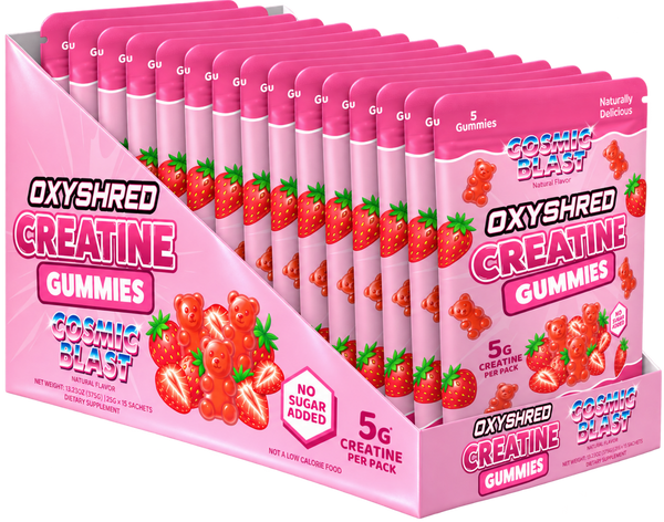 Cosmic Blast Creatine Gummies 15 sachet box