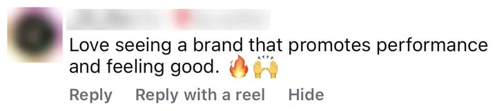 Instagram comment from an OxyShred customer