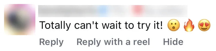 Instagram comment from an OxyShred customer