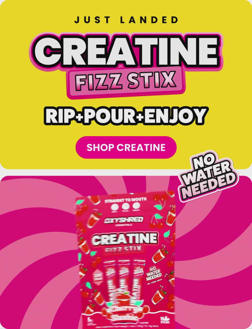 NEW Creatine Fizz Stix. Rip+Pour+Enjoy. Meet the new way to take creatine. Mobile video. Shop Creatine
