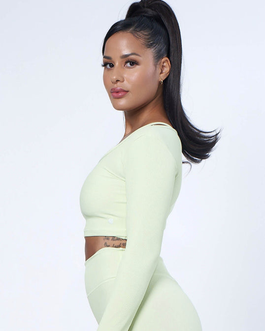 Luxe Ribbed Crop | LIME | WBK x EHP