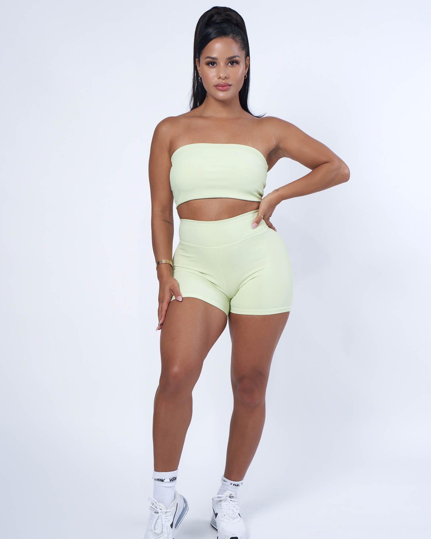 Luxe Ribbed Bandeau | LIME | WBK x EHP