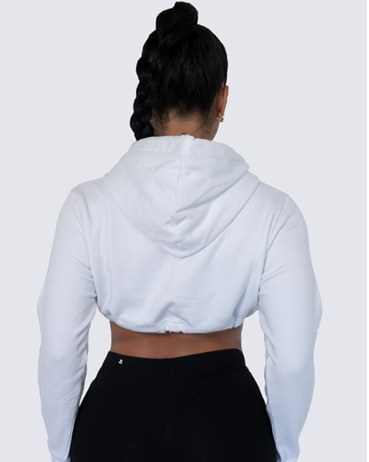 Cropped Hoodie | WHITE | WBK x EHP