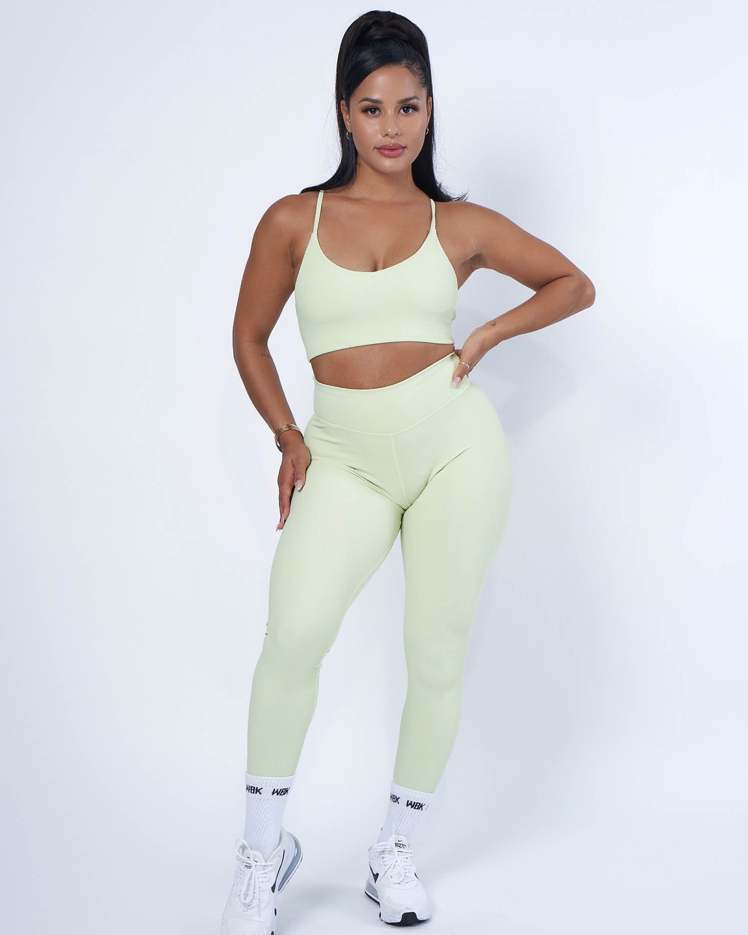 Luxe Ribbed Bra | LIME | WBK x EHP