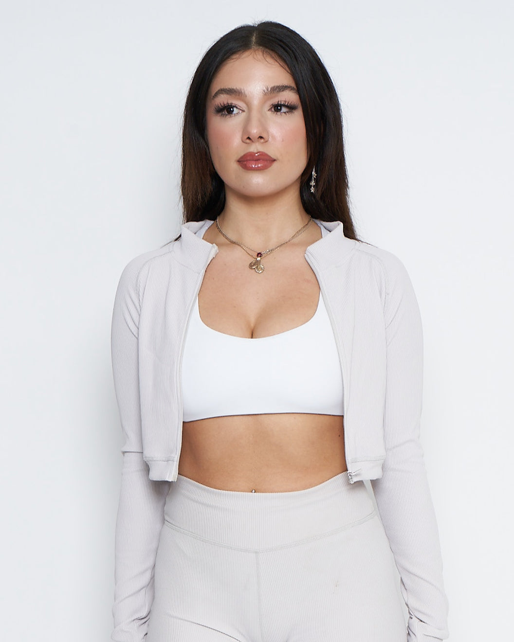 Luxe Ribbed Jacket | DOVE GRAY | WBK x EHP